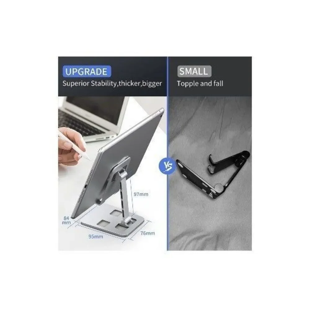 Cell Phone/Tablet Desktop Adjustable Stand Color Silver - Picture 4 of 6